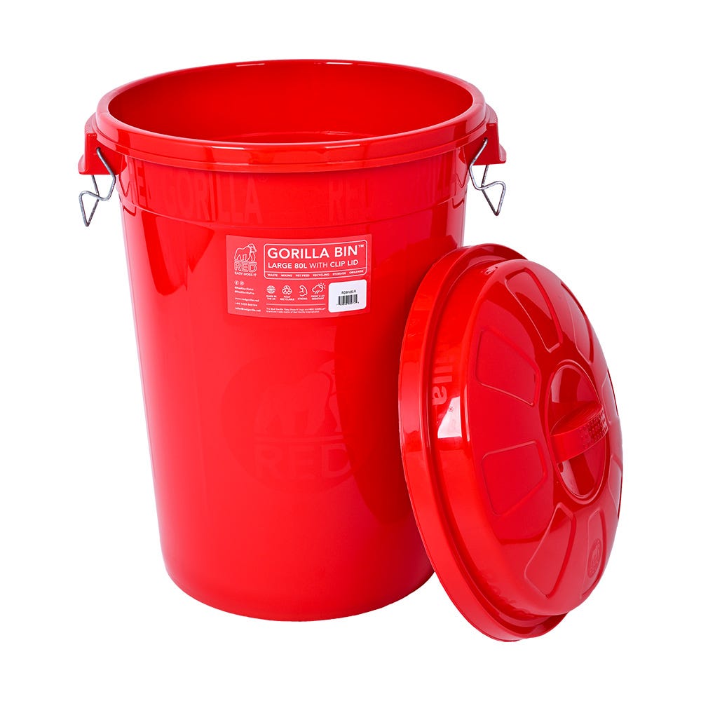 Red Gorilla Bin With Clip Lid image 18